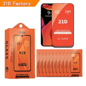 2022 Full Coverage Glue Shock Resistant Bubble Free Tempered Glass 21D Screen Protector For Iphone 12 Mini Pro Max