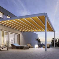 Auvent rétractable électrique en PVC pour balcon et jardin extérieur - Toit coulissant automatique à commande à distance avec protection UV