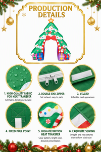 Arco Inflable Gigante <span class=keywords><strong>de</strong></span> Árbol <span class=keywords><strong>de</strong></span> Navidad con Borde <span class=keywords><strong>de</strong></span> Bastones <span class=keywords><strong>de</strong></span> Caramelo y Estrella para Decoración <span class=keywords><strong>de</strong></span> Entrada en Exteriores - Product Image 6