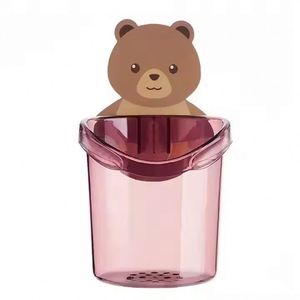 Hot Sale Cute Cartoon Animal Toothbrush & Mouthwash Cup <b>Set</b> Wall-Mounted Punch-Free <b>Bathroom</b> <b>Accessory</b> - Product Image 4