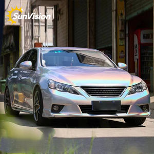 Vinilo para Envolver Autos con Diseño de Arcoíris, Personalizable en Amarillo, Azul, Rojo, Morado y Verde - Product Image 3