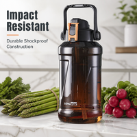 Bouteille d'hydratation Longstar OEM 2L efficace, sans BPA, anti-fuite, écologique, avec bouchon à boire directement et corde, pour une utilisation sûre alimentaire