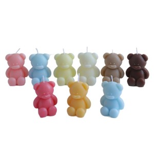 Bán buôn handmade teddy bear nến màu sắc khác nhau handmade sáp đậu nành dễ thương gấu hình nến thơm cho trang trí nội thất - Product Image 5