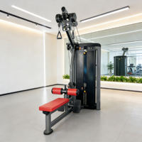 Máquina de Gimnasio Comercial para el Hogar con Funciones Ajustables, Equipo de Gimnasio Multifuncional con Cable para Entrenamiento de Músculos de la Espalda