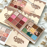 Palette de fards à paupières Oyenskygge 9 couleurs personnalisables avec logo, poudre imperméable, maquillage naturel mat et scintillant, vente en gros