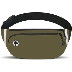 Free Sample Producing Unisex Leopard Waterproof <b>Canvas</b> Insulated Outdoor Running Waist Bag with Belt Crossbody Fanny Pack - Product Image 1