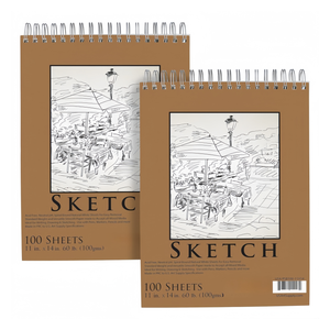Schizzo libro per la fornitura di arte 11 "X 14" Top a spirale rilegata artista schizzo pacchetto di 2 fogli 100 disegno blocco per schizzi - Product Image 1