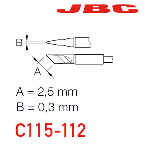 Cartuchos Originales JBC C115 para Soldador, C115-101, Punta Recta, Compatibles con Mango NT115-A, Estación de Soldadura Nano NANE/NASE - Product Image 6