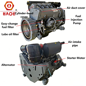 מנוע דיזל דויץ F4L912 מקורר אוויר, 4 צילינדרים, 49 קילוואט, 67 כוחות סוס, עבור גנרטור, ציוד חקלאי וציוד בנייה - Product Image 5