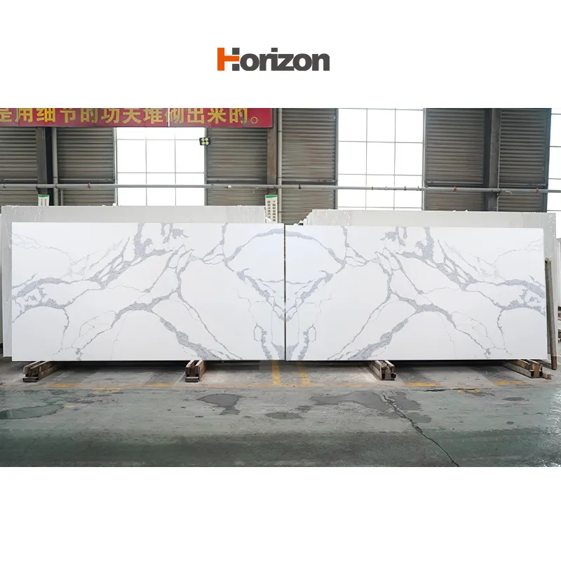 Calacatta mármore branco projetado pedra kitchentop bancada pedras artificiais quartzo laje