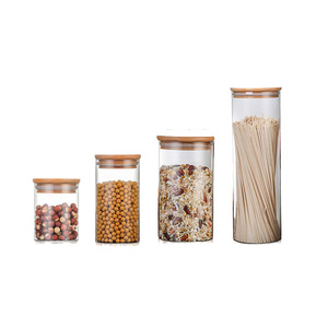 広口竹蓋2オンス4オンス8オンス16オンスガラス瓶食品ジャムキャンドル用 - Product Image 1