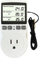 Thermostat numérique intelligent à brancher, contrôleur de température robuste avec mode chauffage/refroidissement et minuterie de compte à rebours
