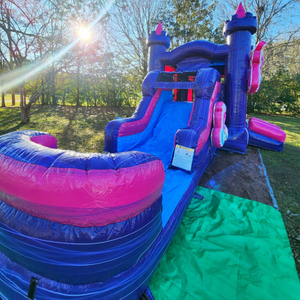 Castillo Inflable Comercial Purple Palace, Combo <span class=keywords><strong>de</strong></span> Tobogán Acuático y Seco, Castillo Inflable <span class=keywords><strong>de</strong></span> PVC con Tobogán, Piscina <span class=keywords><strong>de</strong></span> Agua para Fiestas <span class=keywords><strong>de</strong></span> Alquiler - Product Image 4