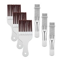 Brosse de nettoyage pour ailettes de condenseur de climatiseur, brosse de nettoyage pour bobine de réfrigérateur, fouet de nettoyage pour évaporateur, outil de réparation de radiateur