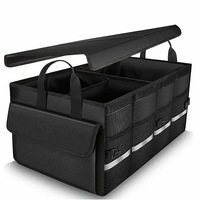 Boîte de rangement pour voiture, organisateur de coffre pliable, bac à débris avec tissu Oxford pour véhicule