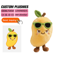 Fabricant OEM de jouets en peluche personnalisés en coton PP, incluant des figurines humaines en peluche douce en forme de champignon, avec conception sur mesure pour entreprises et faible MOQ