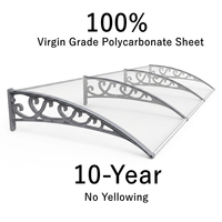 Auvent en polycarbonate transparent, plaque PC transparente, fabrication OEM ODM