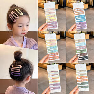 Haarclips Voor Meisjes 6 Stuks Geen Slip Metalen Snap Haarspeldjes Voor Kinderen Tieners Schattige Snoep Kleur Haarspelden - Product Image 3