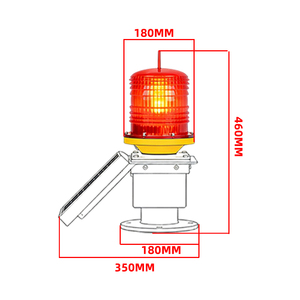 Luz de Obstrucción de Aviación LED Solar |   Baliza de Advertencia para Edificios Altos, Torres de Señalización, Puentes y Campanillas - Product Image 2