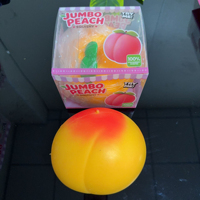 Nouvelle Tendance : Jouets Sensoriels Géants en TPR en Forme de Pêche à Presser – Série Fruits Géants Anti-Stress – Cadeaux pour Enfants de 5 à 7 Ans