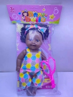 En gros nouveau plastique vinyle mode 14 pouces ensemble silicone bébé africain noir fille poupées pour enfants