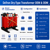Transformateur de distribution à résine coulée, type sec, à faible perte, haute fréquence 50Hz, 50kVA, 250kVA, 500kVA, 10kV monophasé 400V, ignifuge