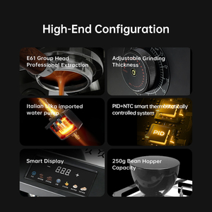 Máquina de Café Comercial Semiautomática con Muelas Planas Integradas de 64 mm, Equipo de Extracción Estable Mc-18 Mdk - Product Image 3