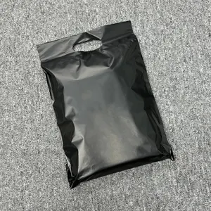 Полиэтиленовые пакеты, упаковка, матовые полиэтиленовые почтовые пакеты, подарочная упаковка, большая полиэтиленовая почтовая сумка с ручкой, черная Курьерская сумка