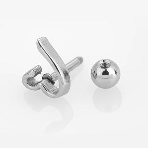 Yw स्टेनलेस स्टील मिनी खरगोश चंद्रमा दिल कान के छल्ले सरल स्क्रू स्टड महिला पुरुषों - Product Image 5