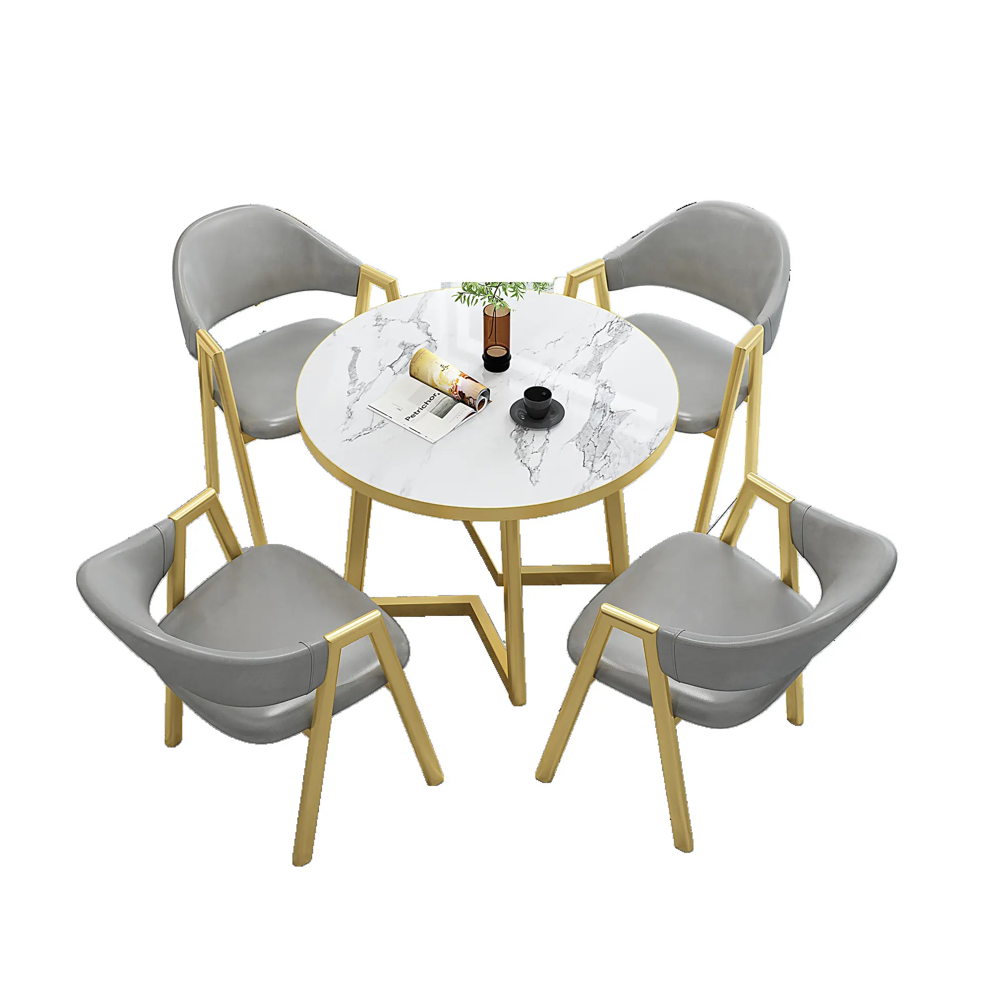 Yuvarlak Tableshop kabin kanepe dinlenme müzakere masa ve sandalye kombinasyonu CZ13 ofis rahat yemek sandalyesi yemek odası mobilyası