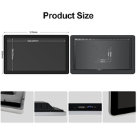 Monitor de Pantalla Táctil Interactiva de 21.5 y 23.6 Pulgadas, Pantalla Industrial Multitáctil Capacitiva de 10 Puntos con VGA USB para Máquinas HMI