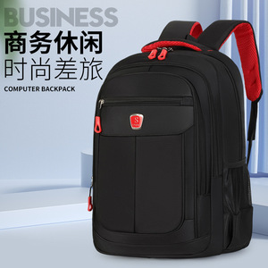 Laptop <b>Backpack</b> Large Capacity Multiple <b>Compartments</b> For Travel Commuter Unisex Black Red Blue Green Solid Color - Product Image 5