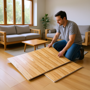 Revêtement de sol auto-adhésif en grain de bois, matériau EVA, durable, rénovation de la maison, design rustique, 40 pièces CJ-CJJT2478140 - Product Image 2