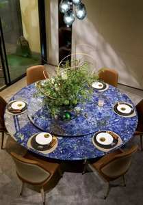 Losa azul boliviana de mármol natural para encimera superior, mesa de centro de mármol, mesa de comedor, decoración de pared de Villa - Product Image 4