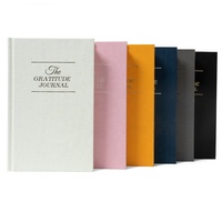 Carnet de bien-être en tissu de lin A5 avec impression de logo personnalisé, couverture rigide, carnet écologique, journal de pleine conscience, journal inspirant de gratitude