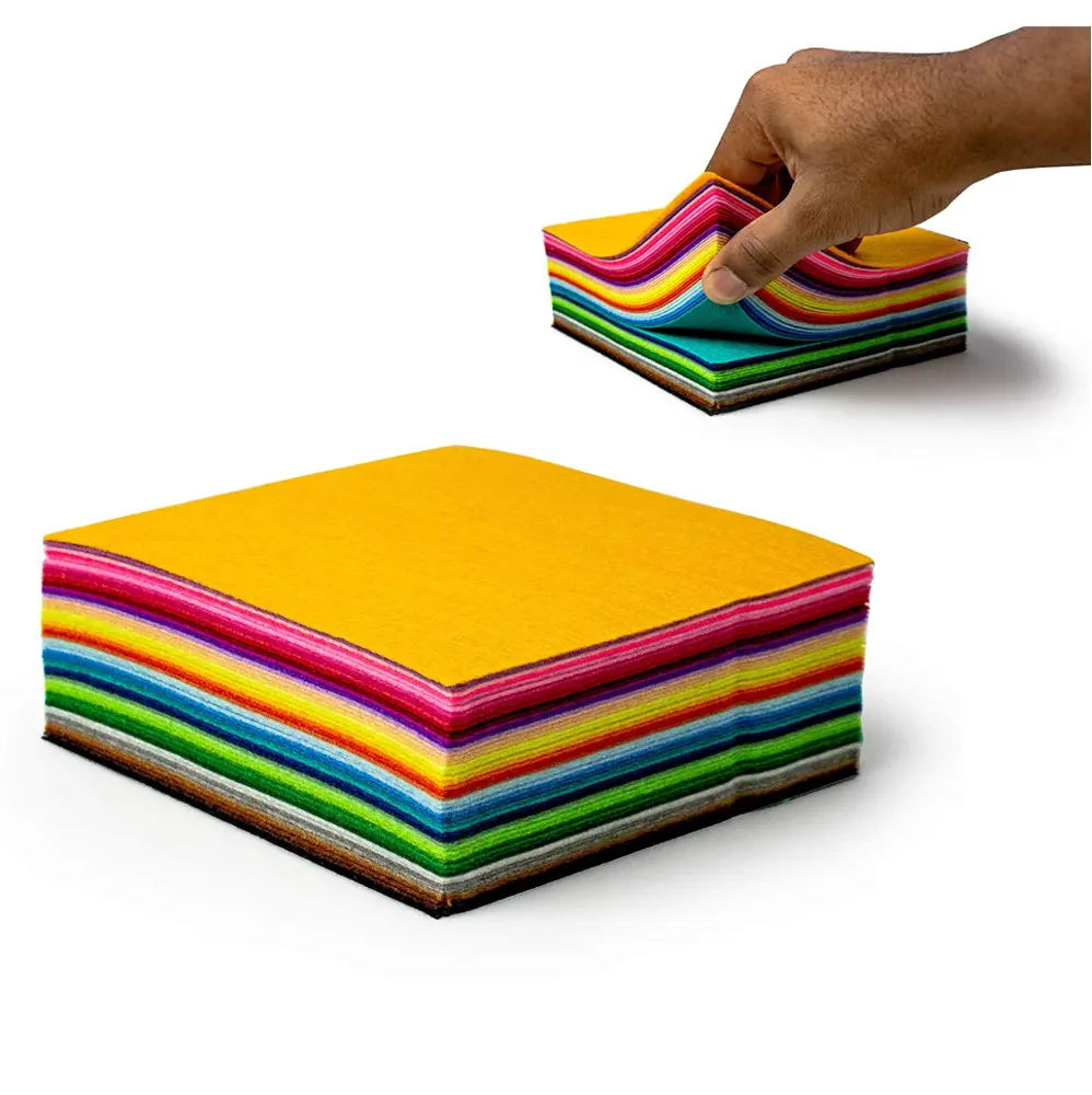 Смешанные цвета толстые шерстяные войлочные листы, шерстяные войлочные листы для рукоделия, шитья