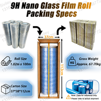 Film en verre hybride transparent haute qualité, anti-rayures, anti-traces de doigts, en matériau PET nano-verre 9H, différentes tailles personnalisées