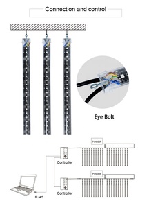 Lập trình LED <span class=keywords><strong>DMX</strong></span> dọc ánh sáng sao băng Wifi artnet điều khiển 1M 0.5M 3D Ống ánh sáng cho Câu Lạc Bộ sân khấu đám cưới - Product Image 2