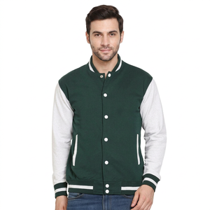 Chaqueta Universitaria de Béisbol Negra Personalizada para Hombre con Logotipo Bordado en Chenille en las Mangas Dobles, Chaqueta Universitaria de Invierno - Product Image 1