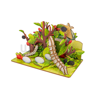 Rompecabezas 3D de Madera del Ciclo de Vida del Gusanillo de Seda de Wincent, Juguete Educativo con Diorama de Oruga, Mariposa y Tallo de Árbol de Morera, Kit de Ciencia, Regalo