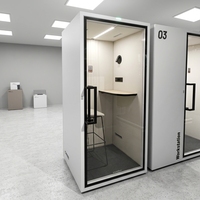 Cabines de bureau intérieures insonorisées, cabine téléphonique acoustique de classe A, haute performance acoustique, cabine de travail silencieuse