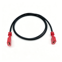 Faisceau de câblage pour petit appareil, avec bornes à fourche femelles entièrement isolées rouges, 18 20 22 24 26 AWG, 2.8 4.8 6.3 mm, pour connexion d'alimentation