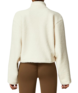 Veste <span class=keywords><strong>coupe</strong></span>-<span class=keywords><strong>vent</strong></span> décontractée pour <span class=keywords><strong>femme</strong></span>, personnalisée, de haute qualité, imperméable, doublure en soie, demi-fermeture éclair, <span class=keywords><strong>coupe</strong></span> régulière, douce et ample - Product Image 5