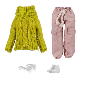 Weihnachten New Europe und Amerika 30CM Puppe 6 Minuten 11 Zoll Dress up <span class=keywords><strong>Fashion</strong></span> Sweater High Collar Wolle Hoodie Baby Kleidung Spielzeug - Product Image 3