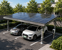 Systèmes de montage solaire photovoltaïque à angle fixe montés au sol, fournisseur leader Zhongxin, traitement de surface anodisé, résistance au vent 60 m/s
