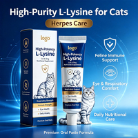Pâte de L-Lysine pour chats – Complément nutritionnel pour stimuler l'immunité, soulager les éternuements, le nez qui coule, les traces de larmes et améliorer l'appétit – Vitamines pour chats – Vente en gros