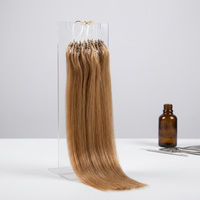 Extensions de cheveux humains Remy 100% vietnamiennes en micro-boucles, double trame, personnalisables avec logo, haute qualité, vente en gros