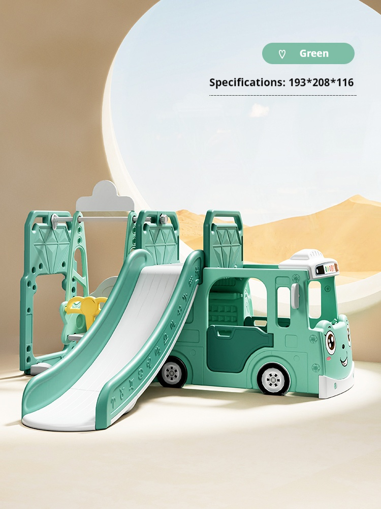 Columpio Deslizante con Forma de Coche Verde