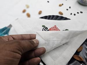 Custom Bulk Monogrammed White <b>Linen</b> Table Dinner Napkins Handmade Embroidered Eco-Friendly Disposable Restaurant Wedding Decor - Product Image 6