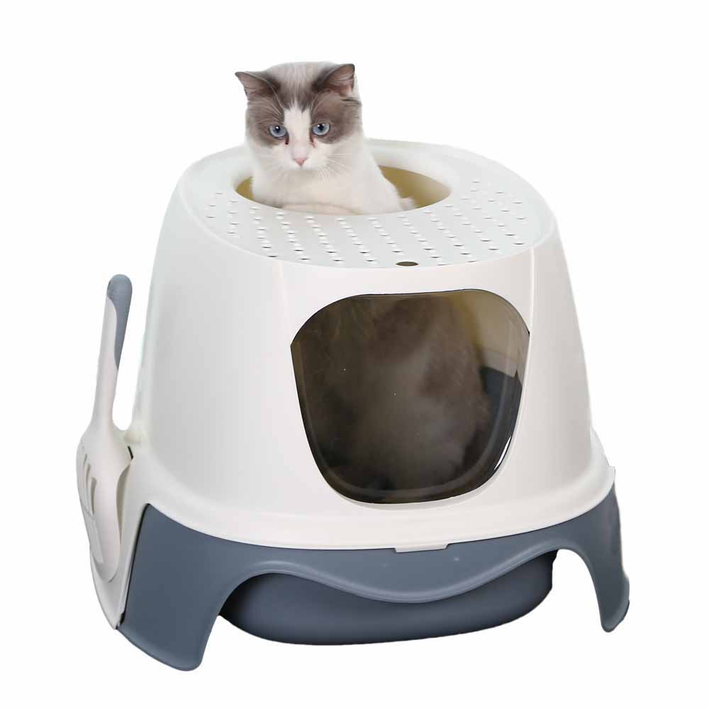 Пользовательский OEM Hoopet большой пространство для чистки домашних животных, туалет для кошачьего туалета